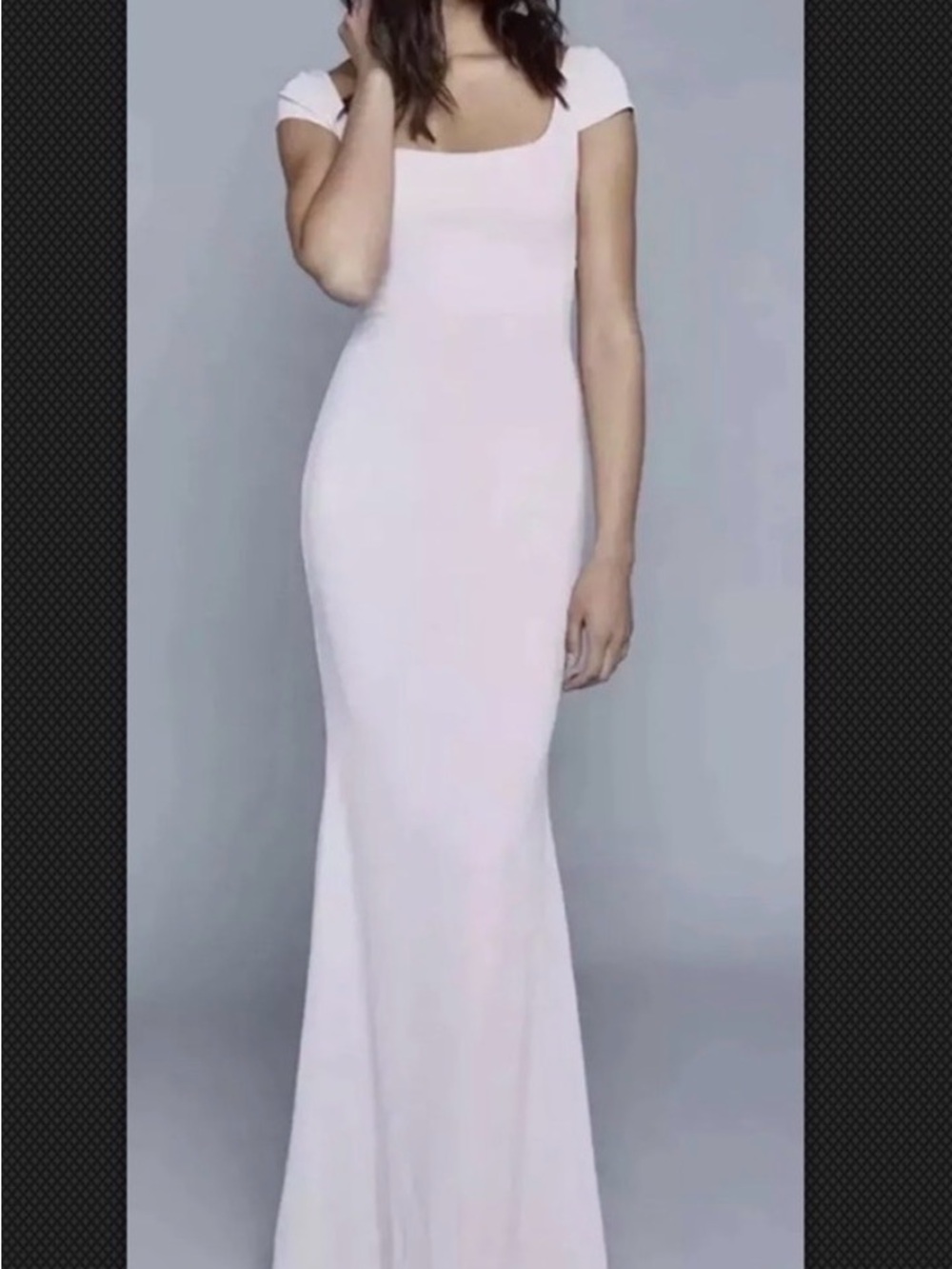 Katie May Soft Blush Cap-Sleeve Maxi Dress